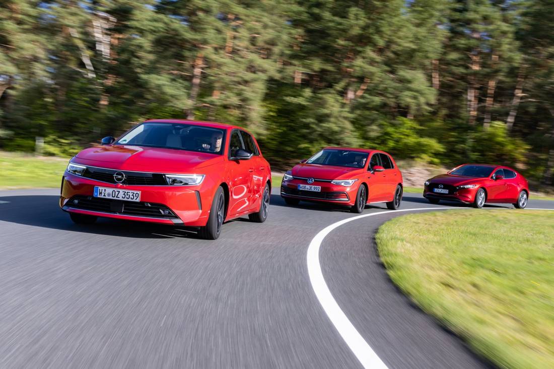 TEST - Mazda 3 vs. Astra en Golf: waarom de Mazda de volmaakte auto voor egoïsten is