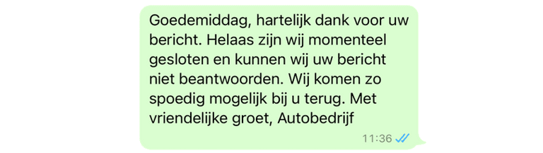 Whatsapp voorbeeld