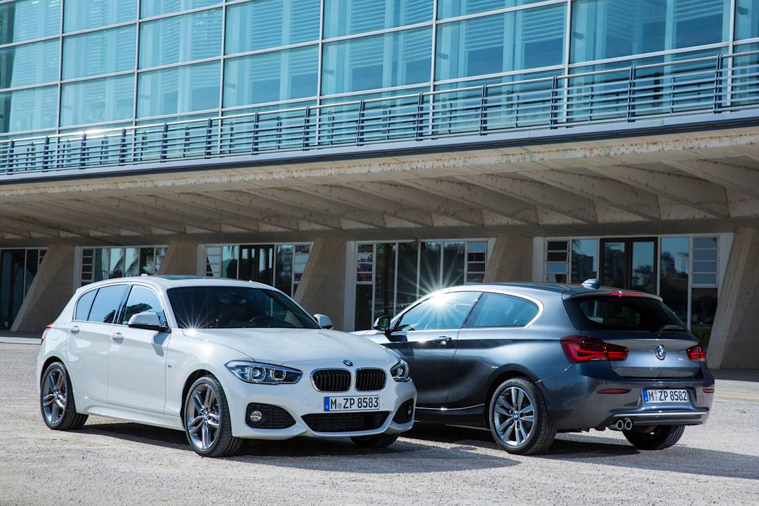 BMW 114 voorkant en achterkant