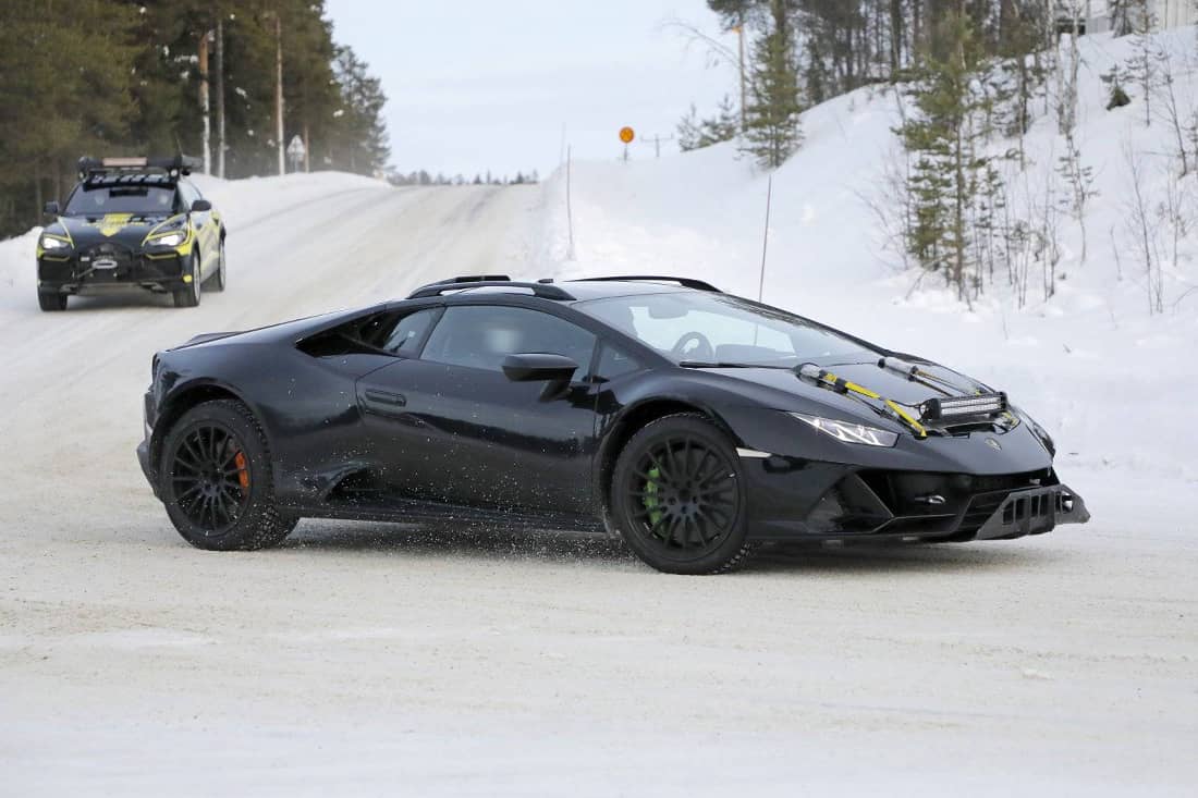 Een Lamborghini Huracán met terreinbanden, spatlappen en 4WD? Die komt eraan!